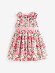 Cath Kidston Pink Floral Tie Back Party Dress (3mths-8yrs) - Image 4 of 8