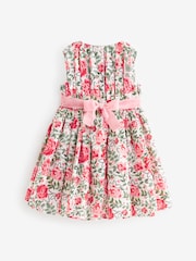 Cath Kidston Pink Floral Tie Back Party Dress (3mths-8yrs) - Image 5 of 8