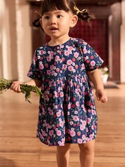 Navy Floral Relaxed Summer Dress (3mths-8yrs) - Image 1 of 7