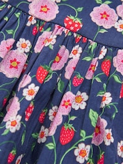 Navy Floral Relaxed Summer Dress (3mths-8yrs) - Image 7 of 7