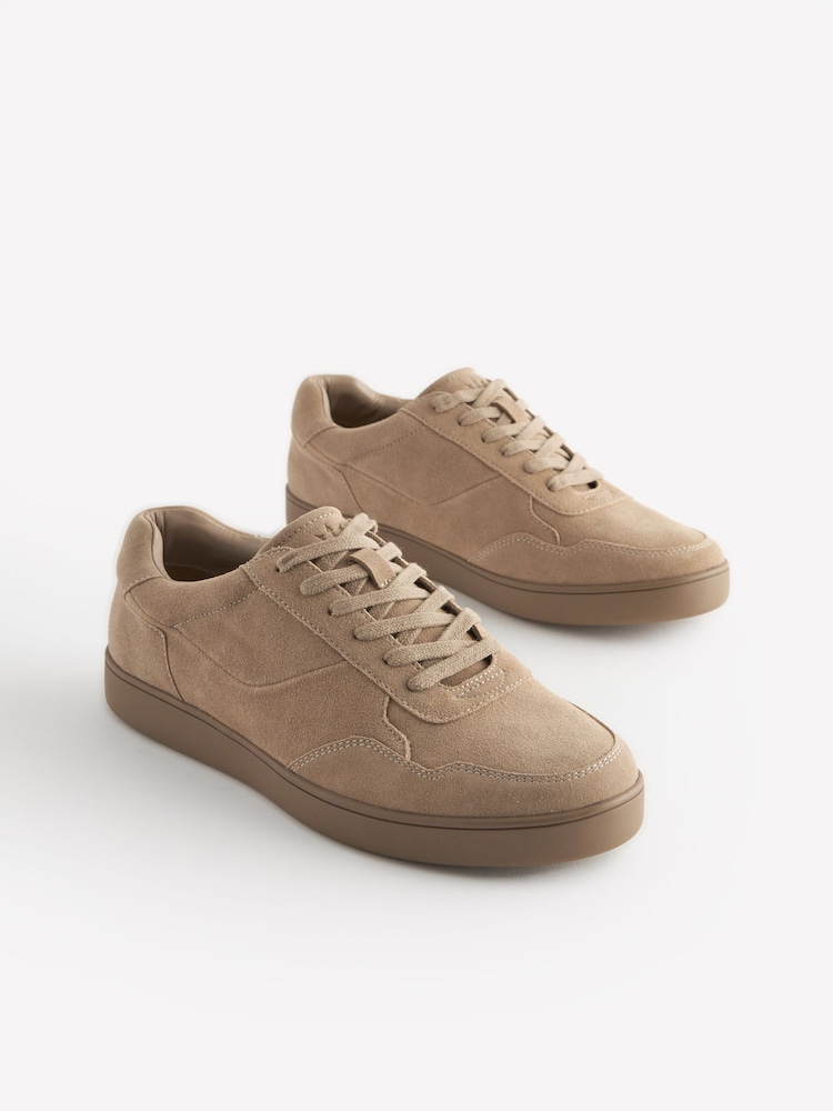 Dark Stone Suede Premium Trainers - Image 1 of 6