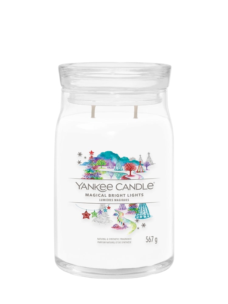 Yankee Candle White Signature Large Jar Magical Bright Lights Scented Candle - Image 2 of 3