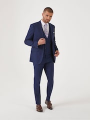 Skopes Blue Slim Harcourt Suit Jacket - Image 4 of 7