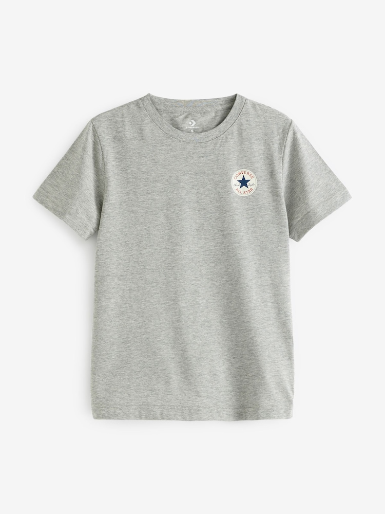 Converse Grey 100% Cotton Printed T-Shirt - Image 1 of 6