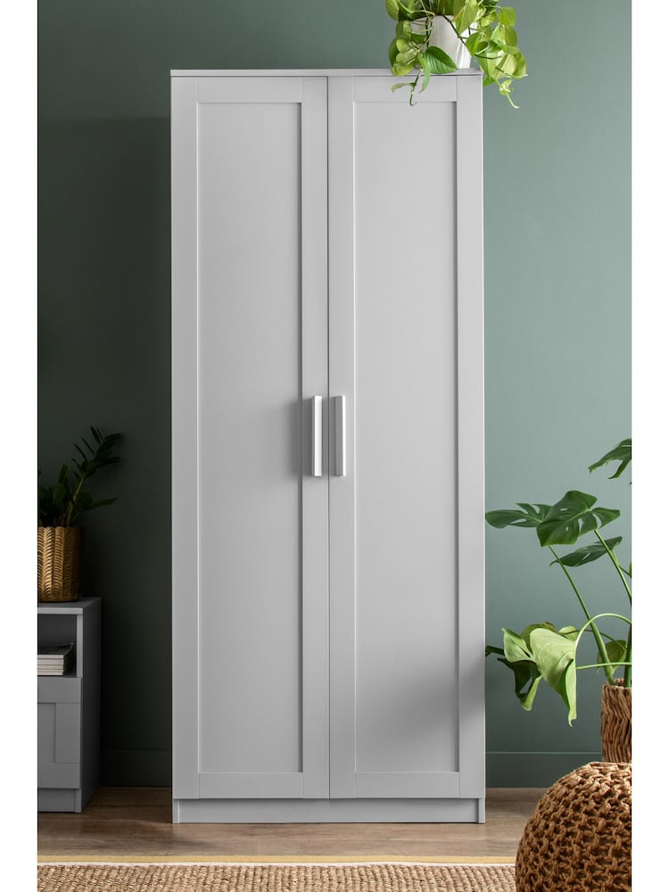 Grey Flynn Double Wardrobe - Image 1 of 9