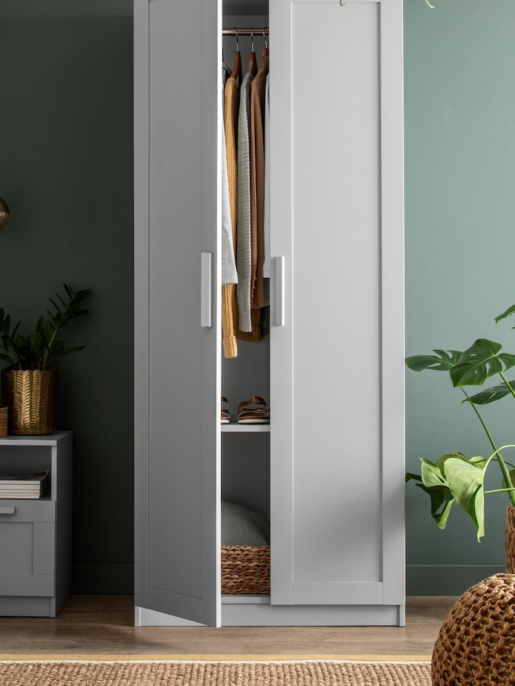 Grey Flynn Double Wardrobe - Image 2 of 9