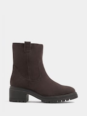 Long Tall Sally Brown Soft Square Cleated Block Heel Shoes - Image 1 of 4