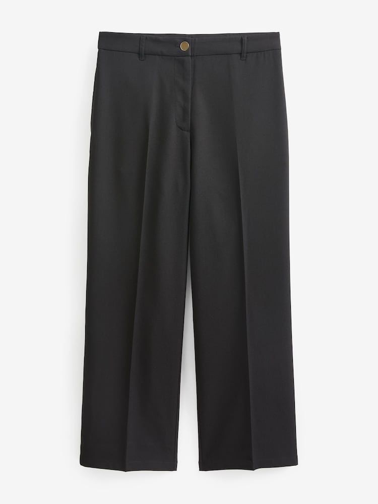 Pour Moi Black Petite Josephine Wide Leg Woven Trousers - Image 3 of 3
