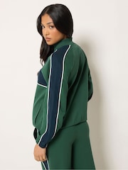 PixieGirl Petite Green Colour Block Quarter Zip Sweatshirt - Image 3 of 6