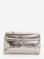 Anthrazit/Silber - Squishy Clutch mit Knotendetail - Bild 5 von 8