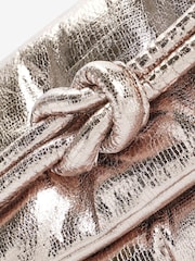 Anthrazit/Silber - Squishy Clutch mit Knotendetail - Bild 8 von 8