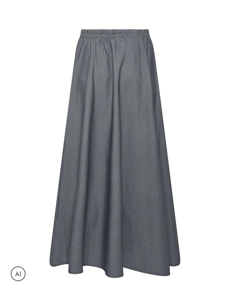 PixieGirl Petite Blue Micro Check Maxi Skirt - Image 6 of 6 PixieGirl Petite Blue Micro Check Maxi Skirt - Image 6 of 6