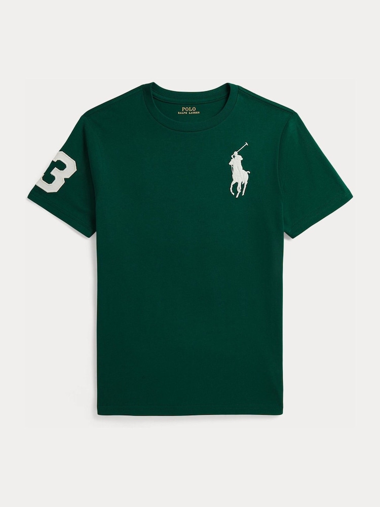 Polo Ralph Lauren Green Varsity Logo Jersey T-Shirt - Image 1 of 2 Polo Ralph Lauren Green Varsity Logo Jersey T-Shirt - Image 1 of 2