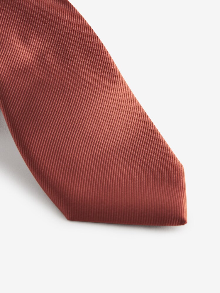 Bronze Orange Slim Twill Tie - Image 2 of 3