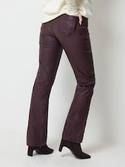 M&Co Purple Petite Coated Bootcut Jeans - Image 3 of 6