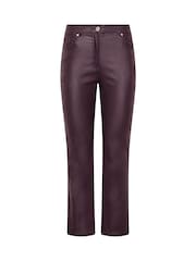 M&Co Purple Petite Coated Bootcut Jeans - Image 5 of 6