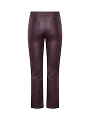M&Co Purple Petite Coated Bootcut Jeans - Image 6 of 6