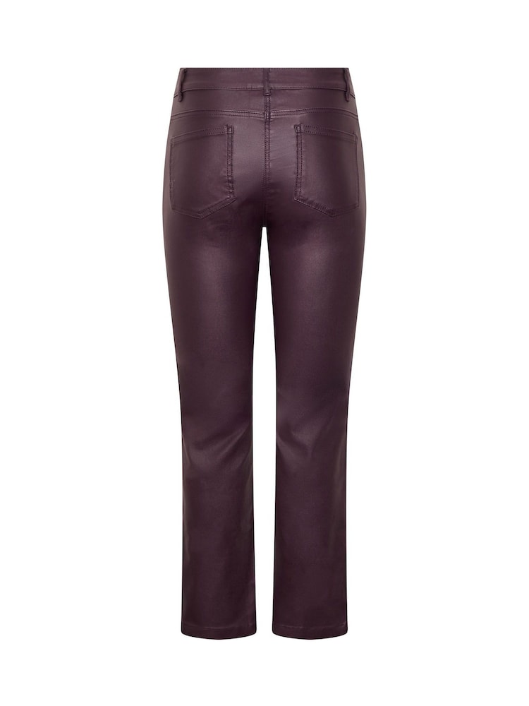 M&Co Purple Petite Coated Bootcut Jeans - Image 6 of 6 M&Co Purple Petite Coated Bootcut Jeans - Image 6 of 6