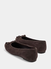 Long Tall Sally Brown Suede Ballerina Pumps - Image 4 of 5