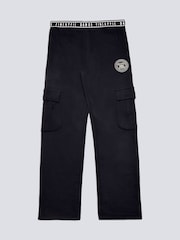 Pineapple Black Wide Leg Girls Cargo Joggers - Image 6 of 6