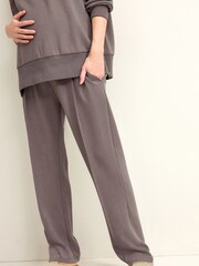Mocha Brown Maternity Co-ord Wide Leg Jogging Bottoms - Image 2 of 4