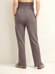 Mocha Brown Maternity Co-ord Wide Leg Jogging Bottoms - Image 3 of 4