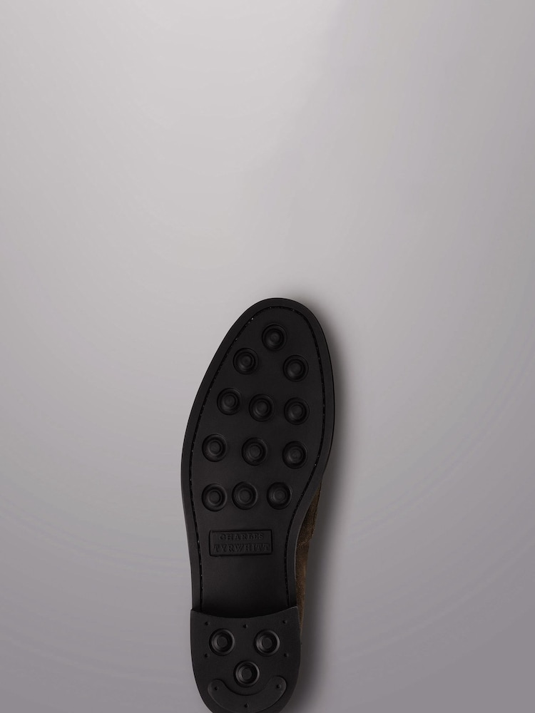 Charles Tyrwhitt Brown Grain Leather Rubber Sole Chelsea Boots - Image 4 of 4