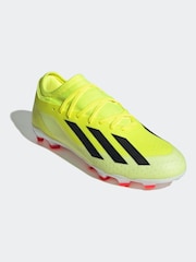 adidas Yellow Football X Crazyfast League Multi-Ground Adult Boots - Image 3 of 9