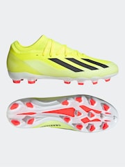 adidas Yellow Football X Crazyfast League Multi-Ground Adult Boots - Image 5 of 9
