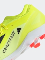 adidas Yellow Football X Crazyfast League Multi-Ground Adult Boots - Image 9 of 9