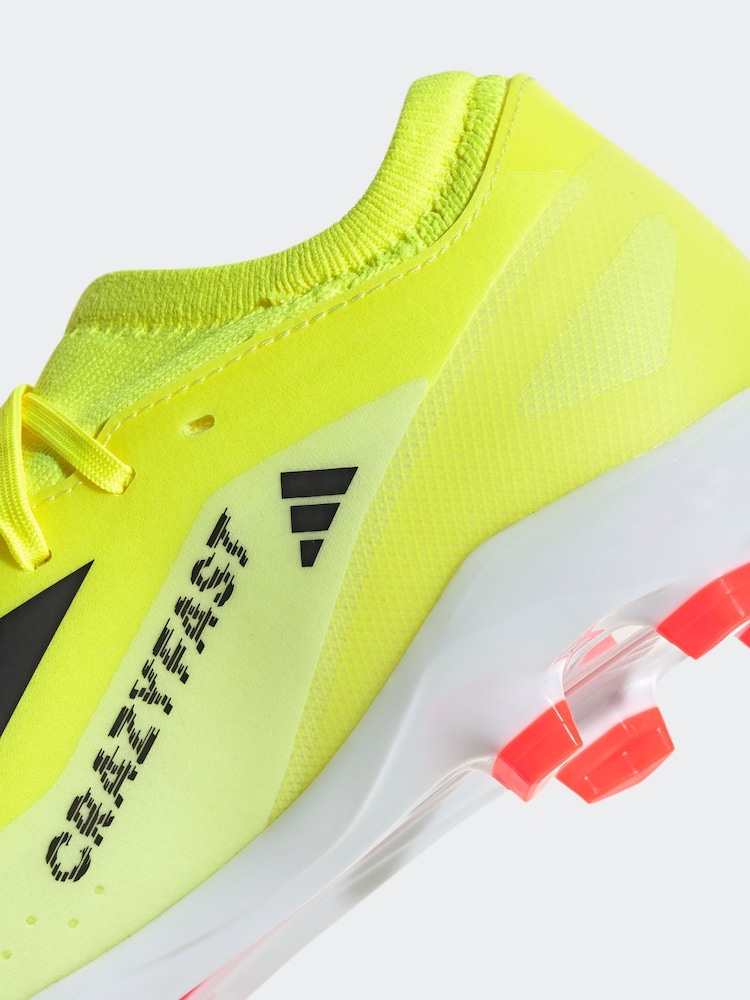 adidas Yellow Football X Crazyfast League Multi-Ground Adult Boots - Image 9 of 9