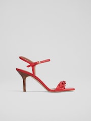 LK Bennett Ivonne Leather Kitten Heel Sandals - Image 1 of 4