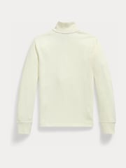 Polo Ralph Lauren White Logo Quarter Zip Jersey Sweatshirt - Image 2 of 2