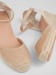 LK Bennett Beige Natural Marissa Suede Ankle Strap Espadrilles - Image 4 of 4