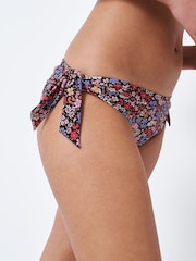 Crew Clothing Company Red Floral Print Nylon Bikini Bottoms - Image 4 of 4