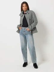 Long Tall Sally Grey Cosy Funnel Neck Jacket - Image 3 of 7