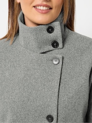 Long Tall Sally Grey Cosy Funnel Neck Jacket - Image 5 of 7