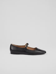 LK Bennett Black Leather Willow Mary Jane Shoes - Image 1 of 4