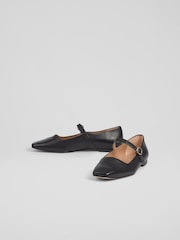 LK Bennett Black Leather Willow Mary Jane Shoes - Image 3 of 4