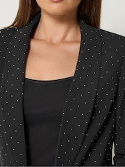Long Tall Sally Black Studded Blazer Jacket - Image 4 of 7