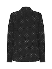 Long Tall Sally Black Studded Blazer Jacket - Image 7 of 7