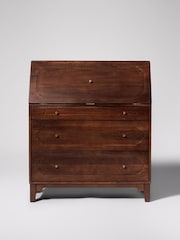 Swoon Mid Brown Jacques Mango Wood 1 Door 3 Drawer Desk - Image 2 of 9