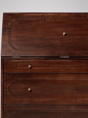 Swoon Mid Brown Jacques Mango Wood 1 Door 3 Drawer Desk - Image 5 of 9