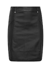 M&Co Black Coated Seam Detail A-Line Skirt - Image 5 of 6