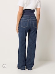 Long Tall Sally Indigo Blue Maternity Wide Leg Jeans - Image 2 of 6