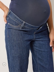 Long Tall Sally Indigo Blue Maternity Wide Leg Jeans - Image 4 of 6
