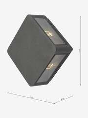 Dar Lighting Grey Weiss 4 Light Outdoor LED Wall Light - Image 2 of 4