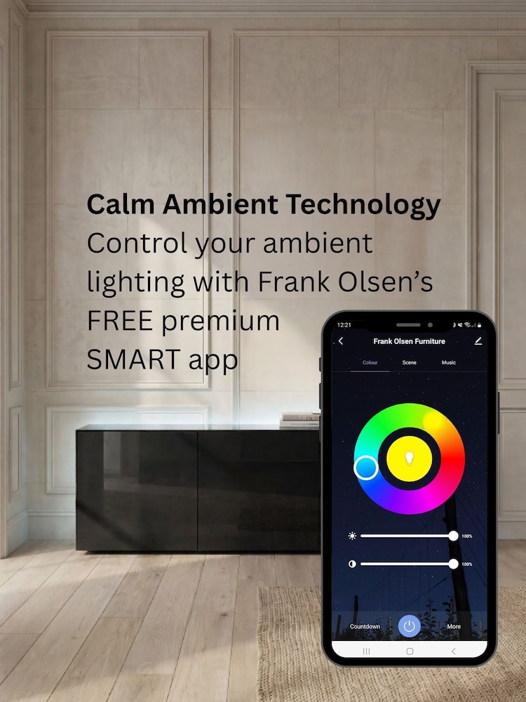 Frank Olsen Grey Smart LED Side Table - Image 8 of 8