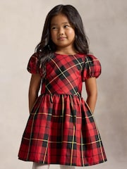 Polo Ralph Lauren Red Taffeta Woven Dress - Image 1 of 6