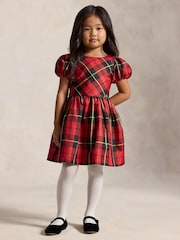 Polo Ralph Lauren Red Taffeta Woven Dress - Image 3 of 6